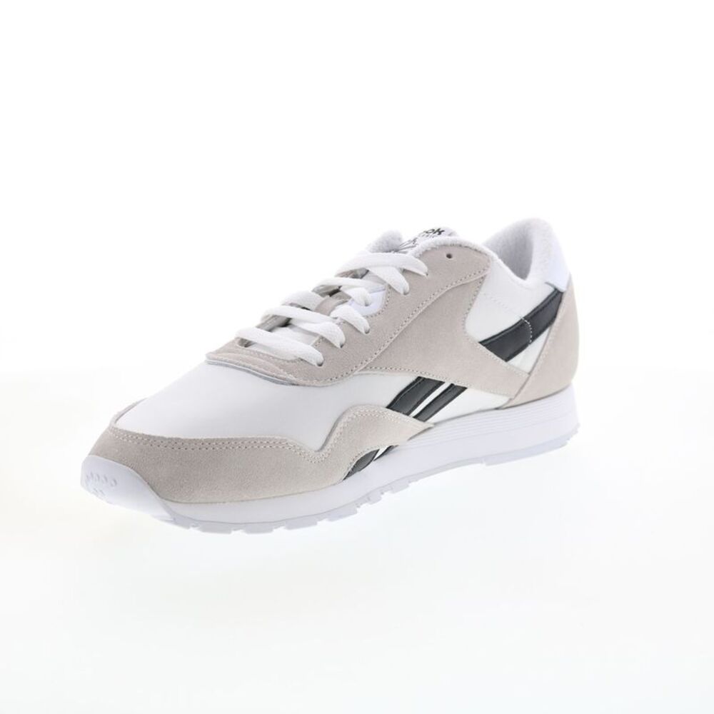 Reebok Mens Classic Nylon White Shoes (NWT) - Picture 4 of 7